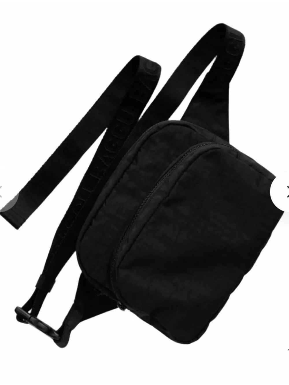 BAGGU Black Nylon Belt Bag